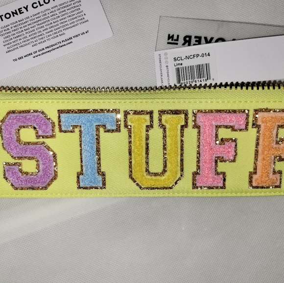 Stoney Clover Lane clear flat pouch Clear NWT LIME "STUFF" - Picture 3 of 7